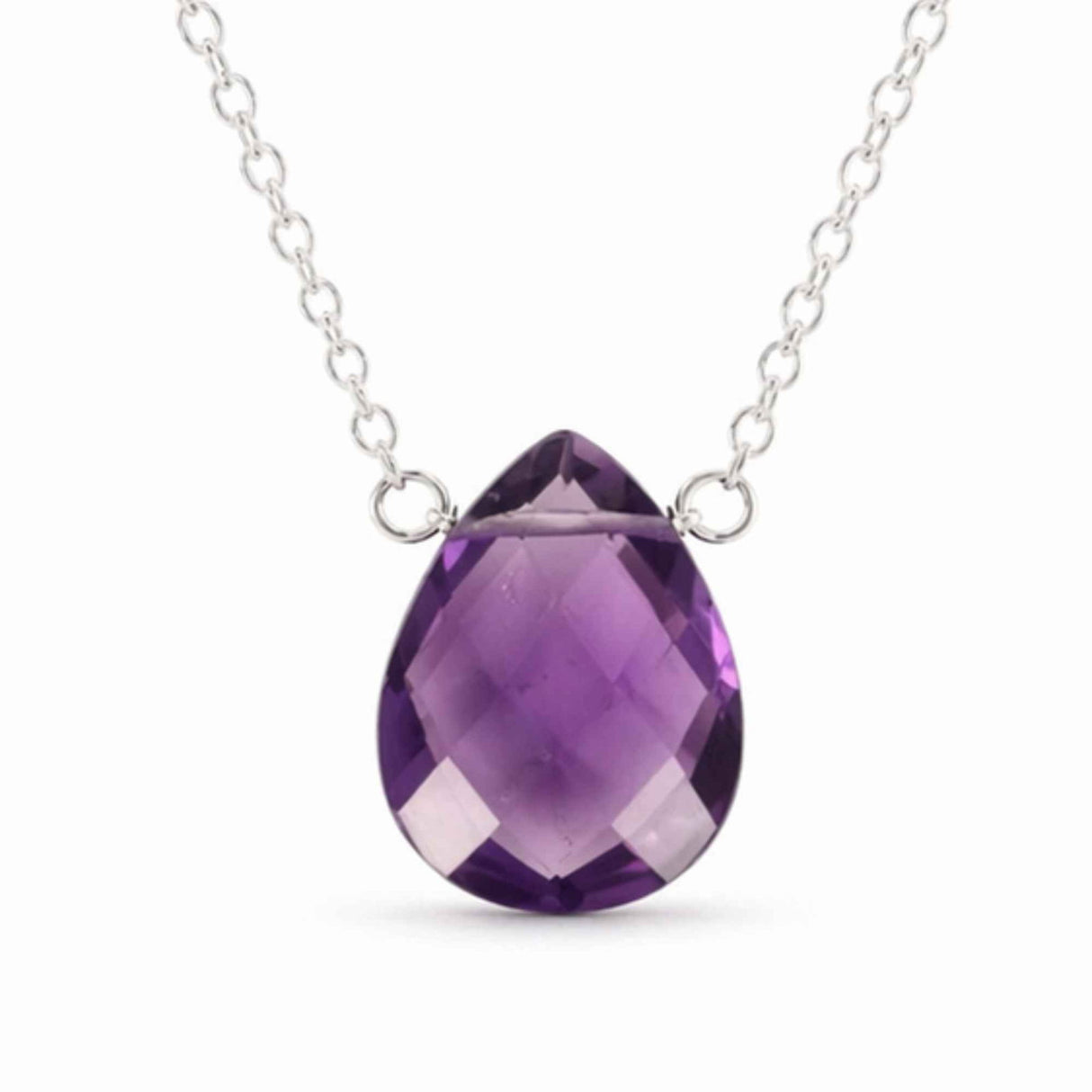 Colier argint 925 cu ametist lacrima – liniste si echilibru emotional