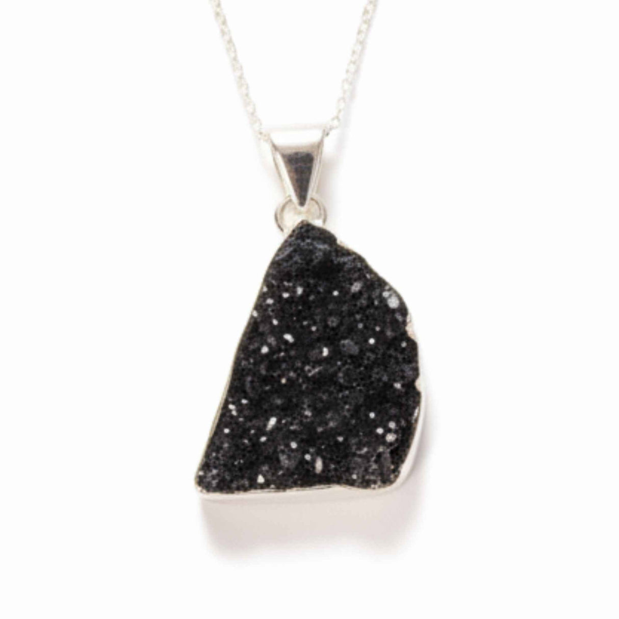 Colier Argint 925 cu Ametist Druzy Natural – Energie de Calm si Claritate