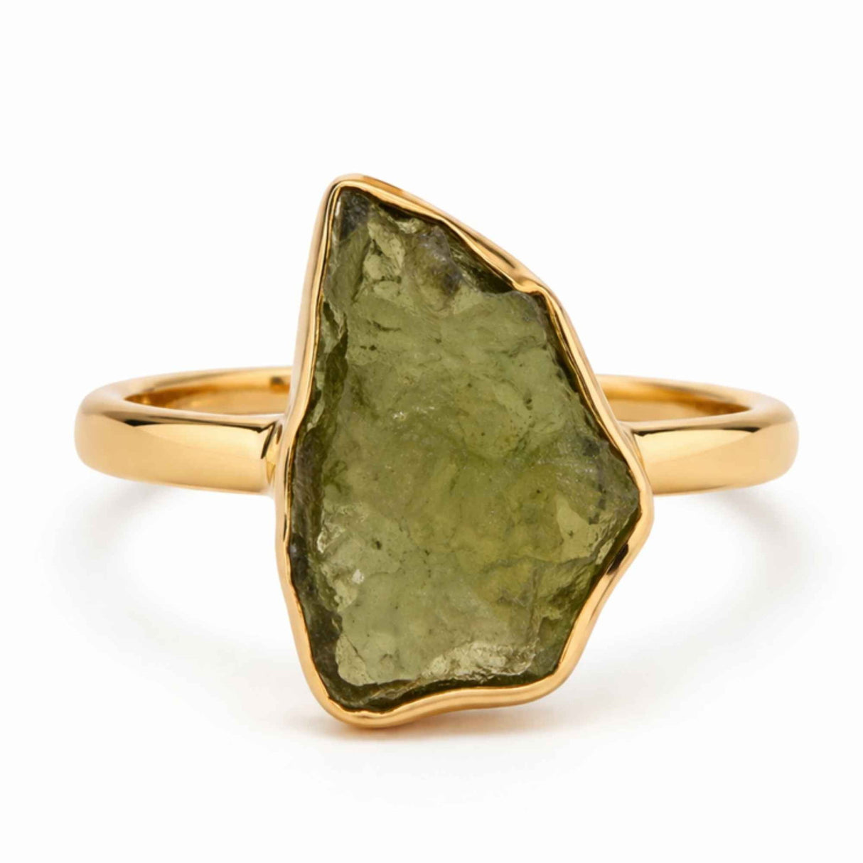 Inel moldavit brut neuniform placat cu aur de18K , M5/49 – transformare si claritate interioara
