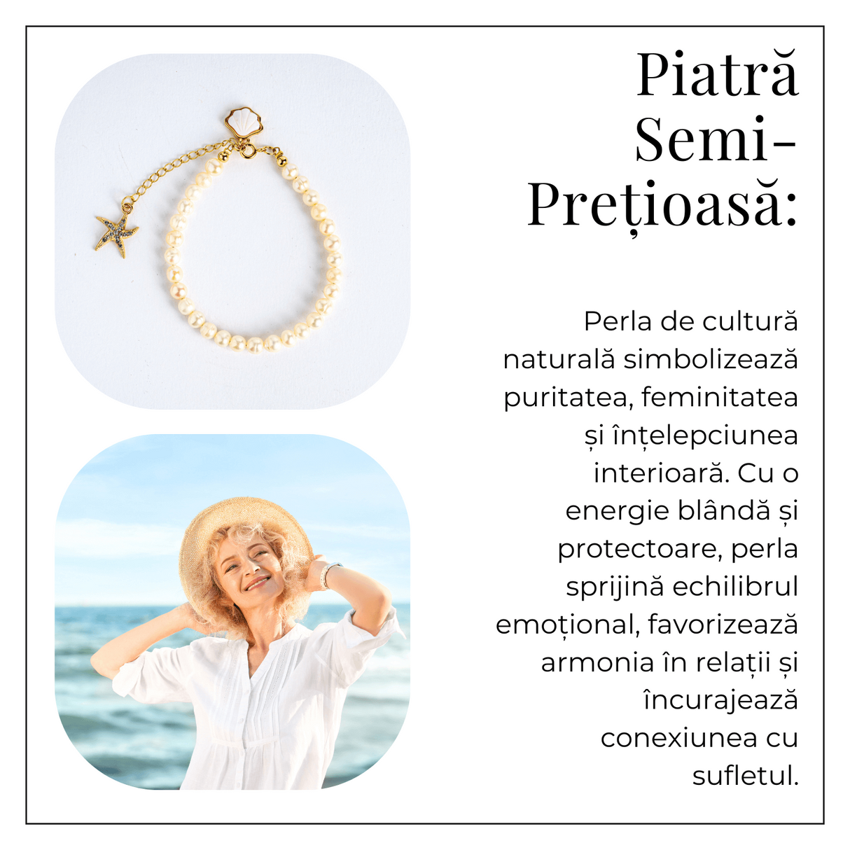 Bratara eleganta cu perle si scoica - Inspirata din adancurile oceanului