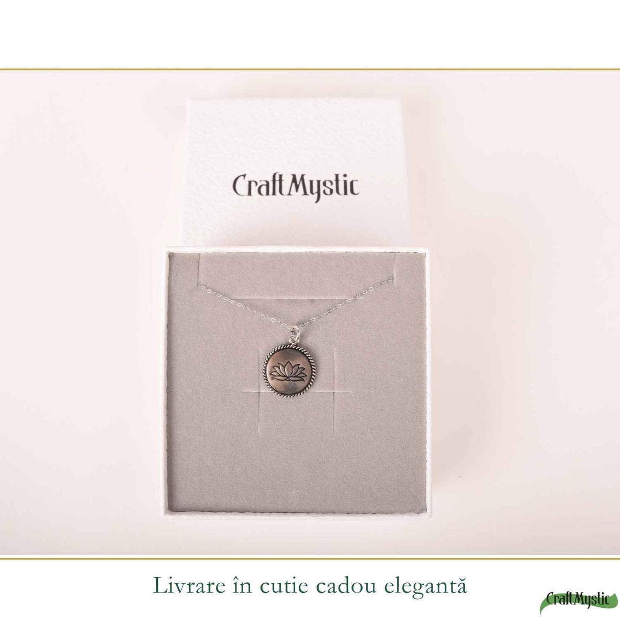 Colier Floare de Lotus din Argint 925 – Echilibru Interior si Renastere Spirituala
