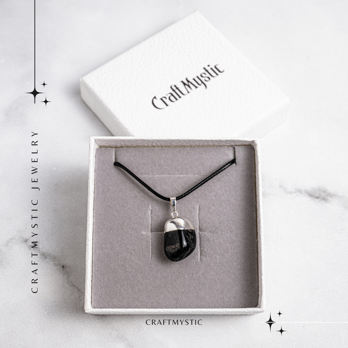 Colier cu Piatra Rulata de Onix Natural - Protectie si Forta