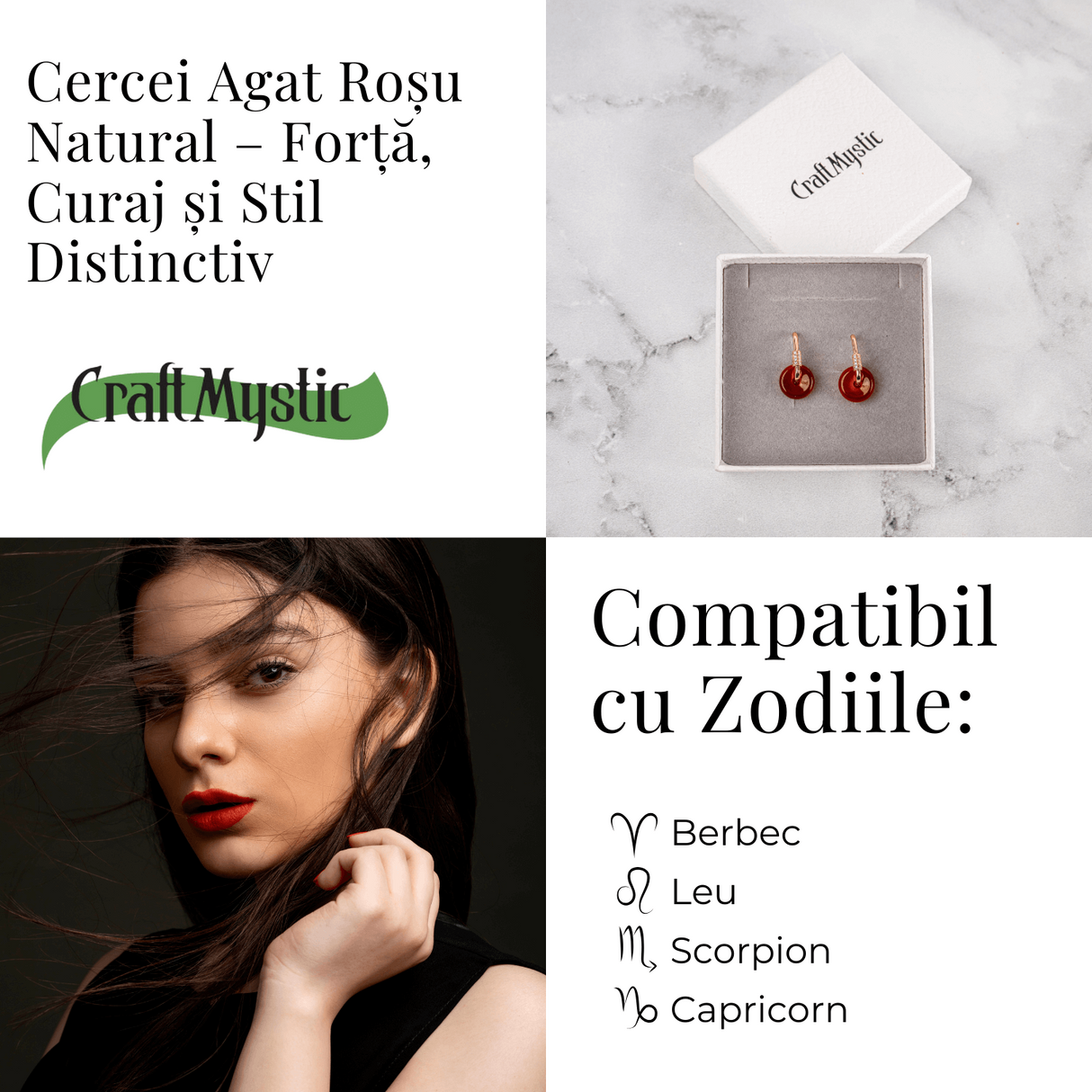 Cercei Cupru Placat Auriu cu Agat Rosu forma Pi - Energie, Curaj si Eleganta Vibranta