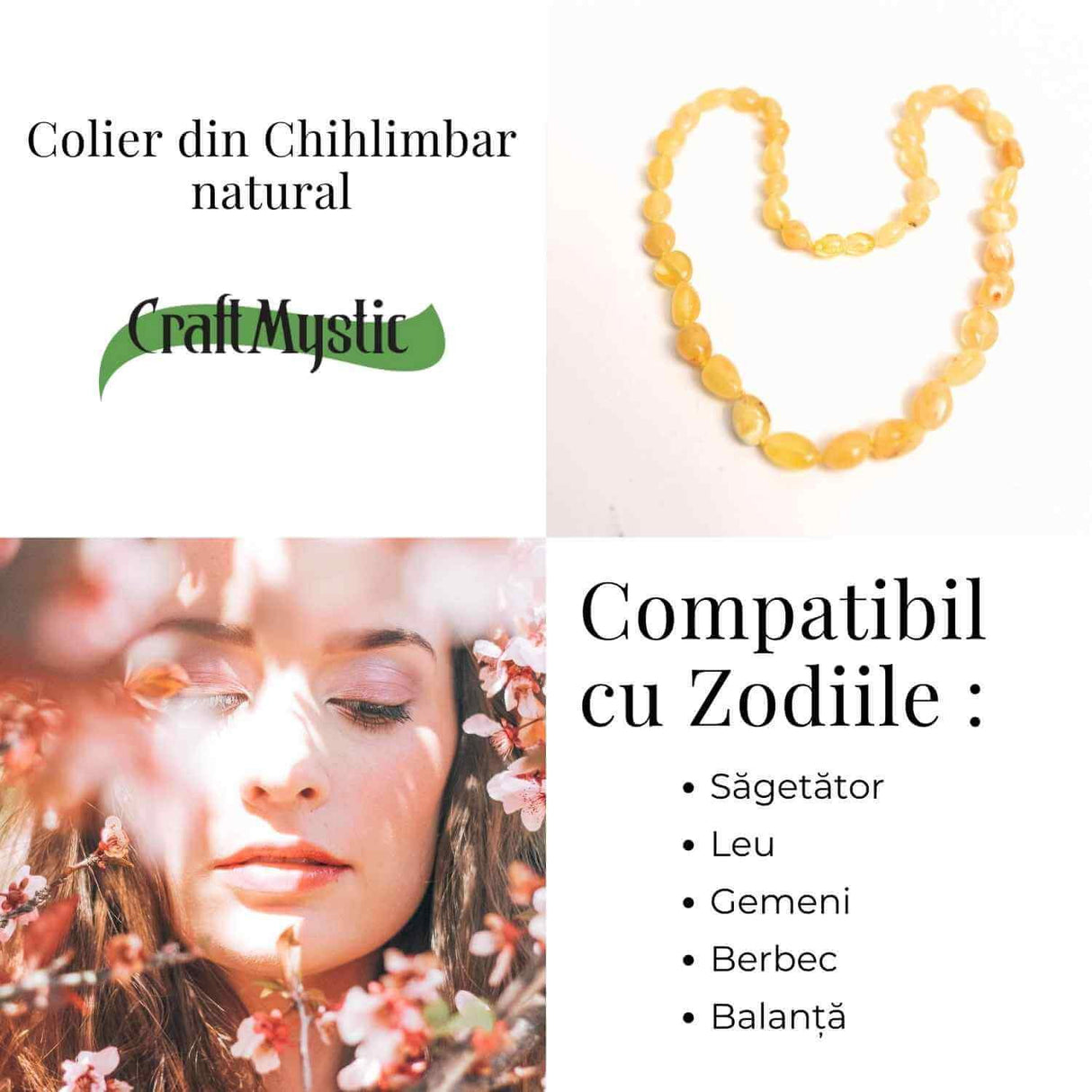 Colier Chihlimbar Galben Baltic Natural - Protectie Energetica si Vindecare - Copie