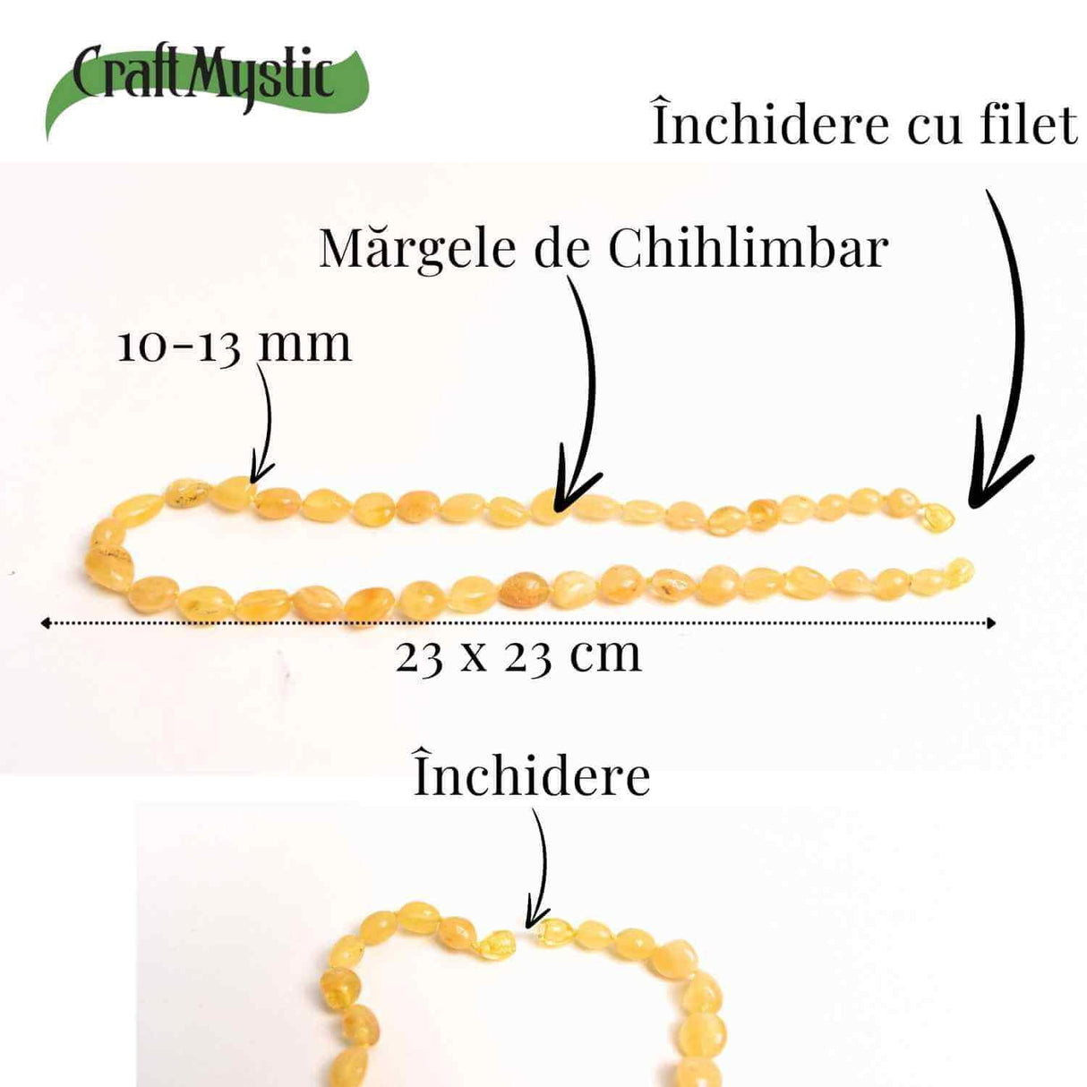 Colier Chihlimbar Galben Baltic Natural - Protectie Energetica si Vindecare - Copie