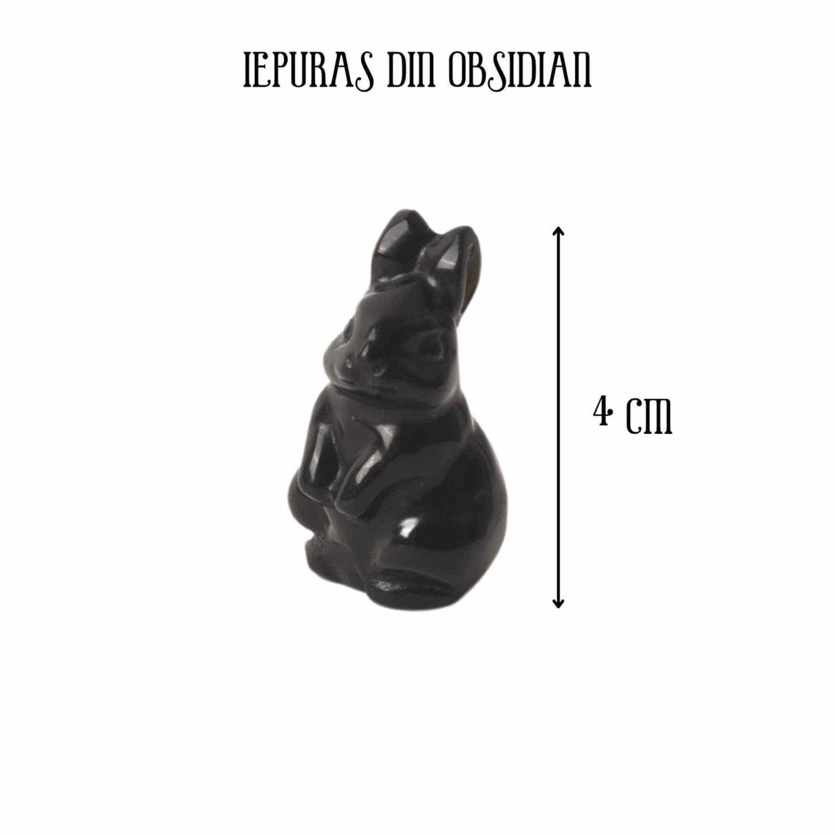 Figurina 4 cm cu forma de iepure sculptata manual din Cuart Roz natural - Cristale si pietre vindecatoare semipretioase cu animale