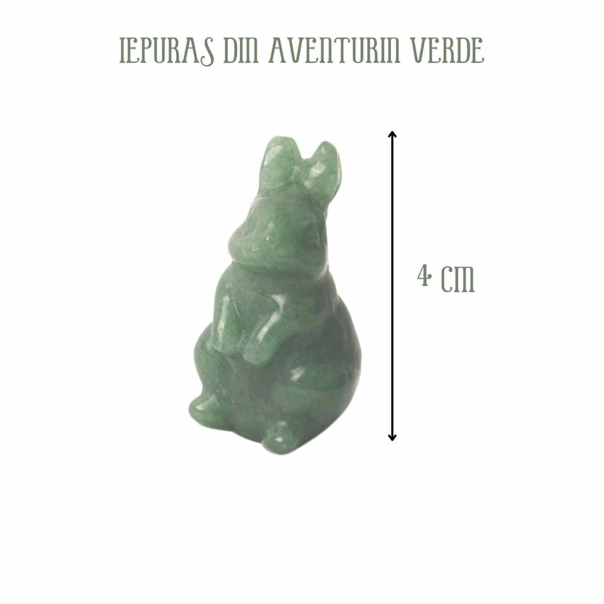 Figurina 4 cm cu forma de iepure sculptata manual din Obsidian natural - Cristale si pietre vindecatoare semipretioase cu animale