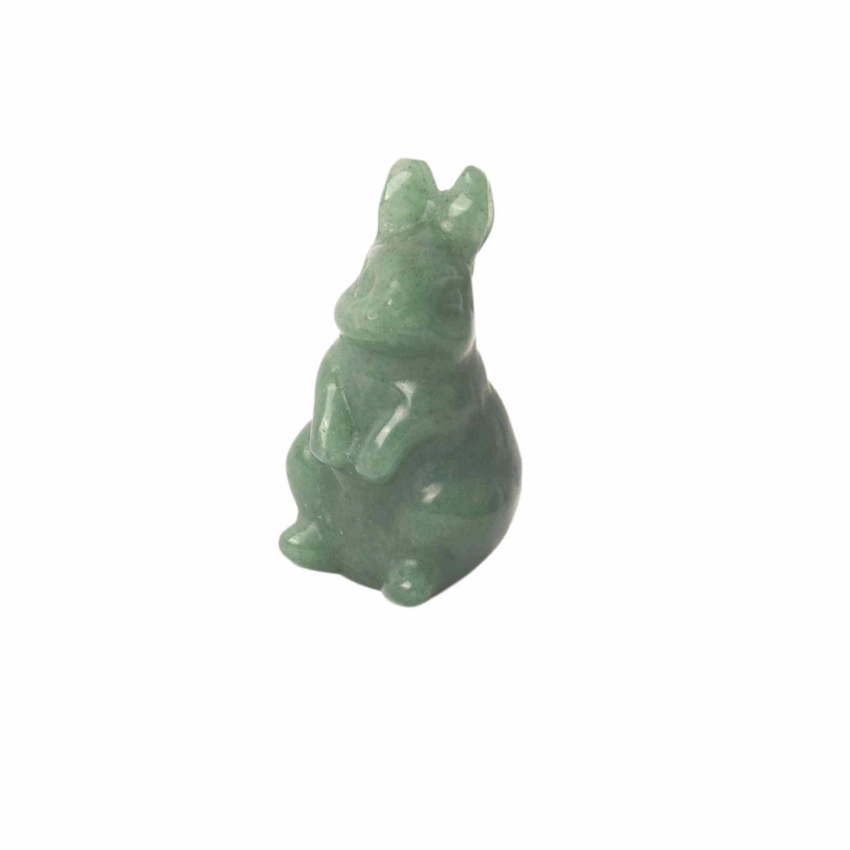 Figurina 4 cm cu forma de iepure sculptata manual din Obsidian natural - Cristale si pietre vindecatoare semipretioase cu animale