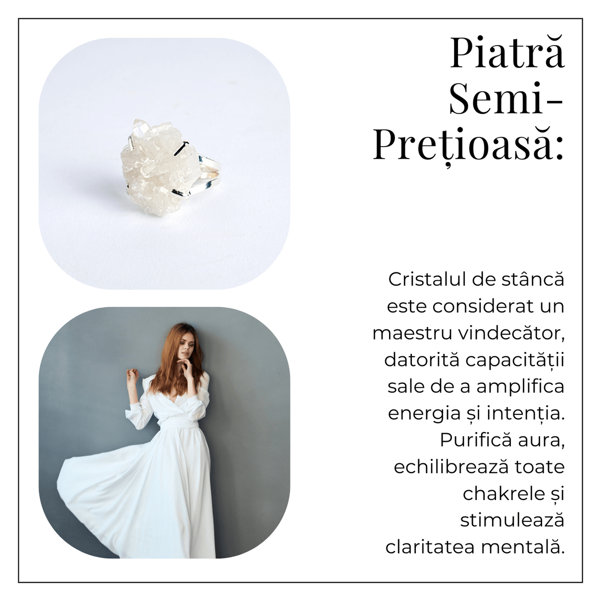 Inelul claritatii - Cristal de stanca pentru minte limpede si intentii pure