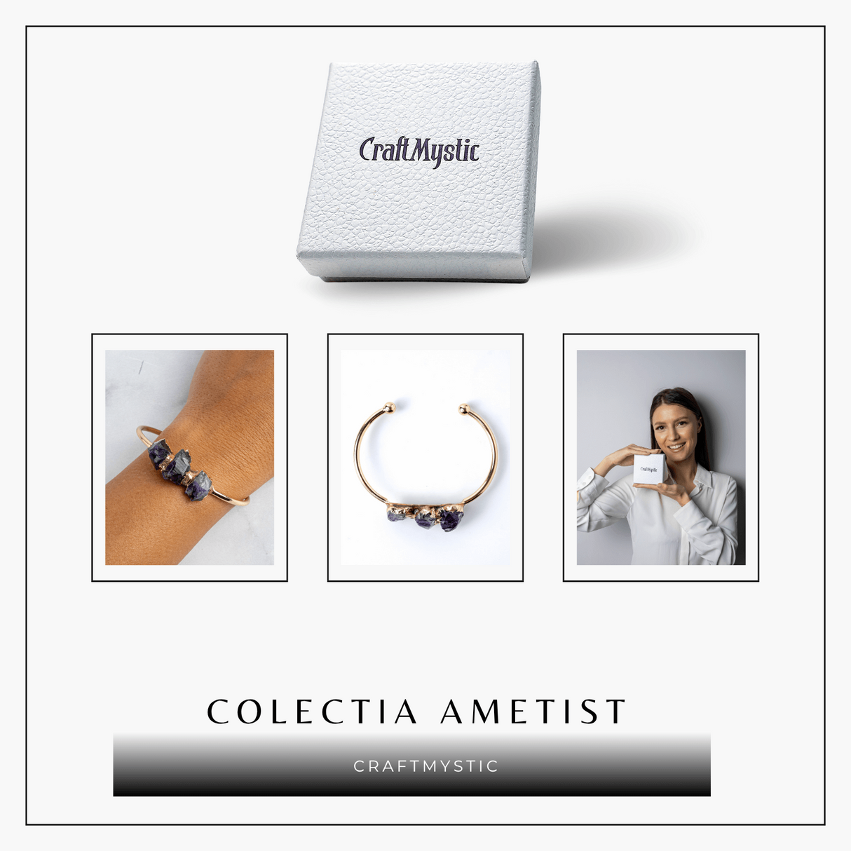 Bratara Cupru cu Ametist Brut - Claritate si Echilibru Interior