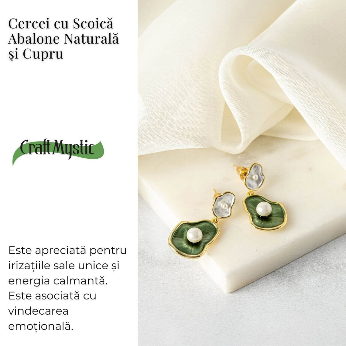Eleganta si Delicatețe - Cercei Lotus Leaf cu Perle Naturale