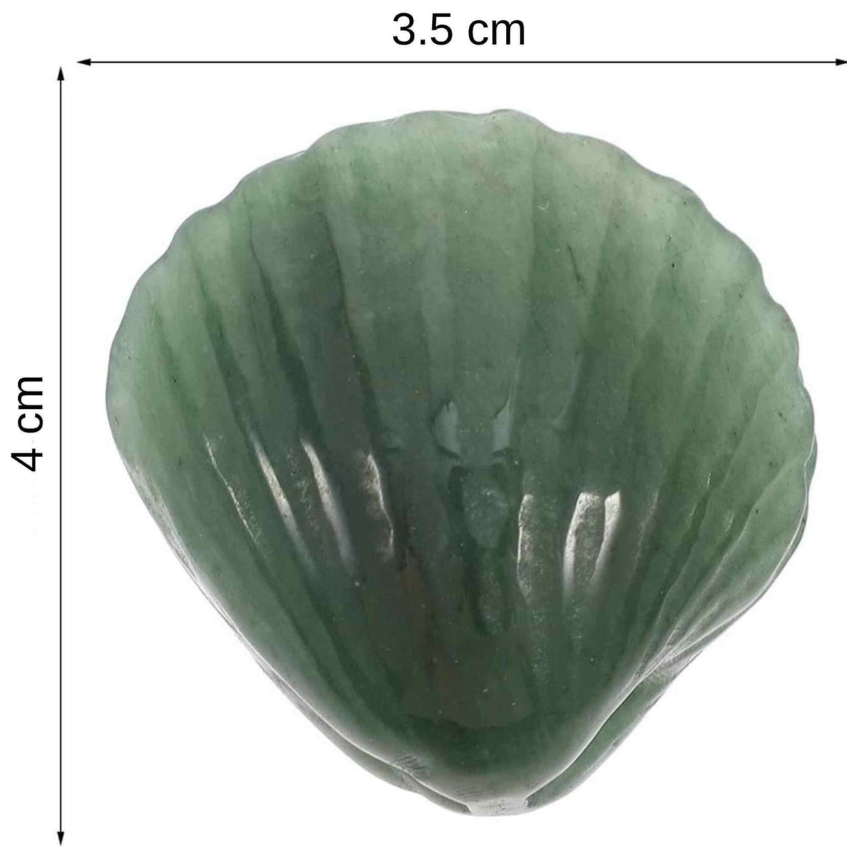 Figurina 4 cm din cristal natural Aventurina verde in forma de scoica, ornamente pentru acvariu, marturie tip cadou de nunta, proiecte DIY