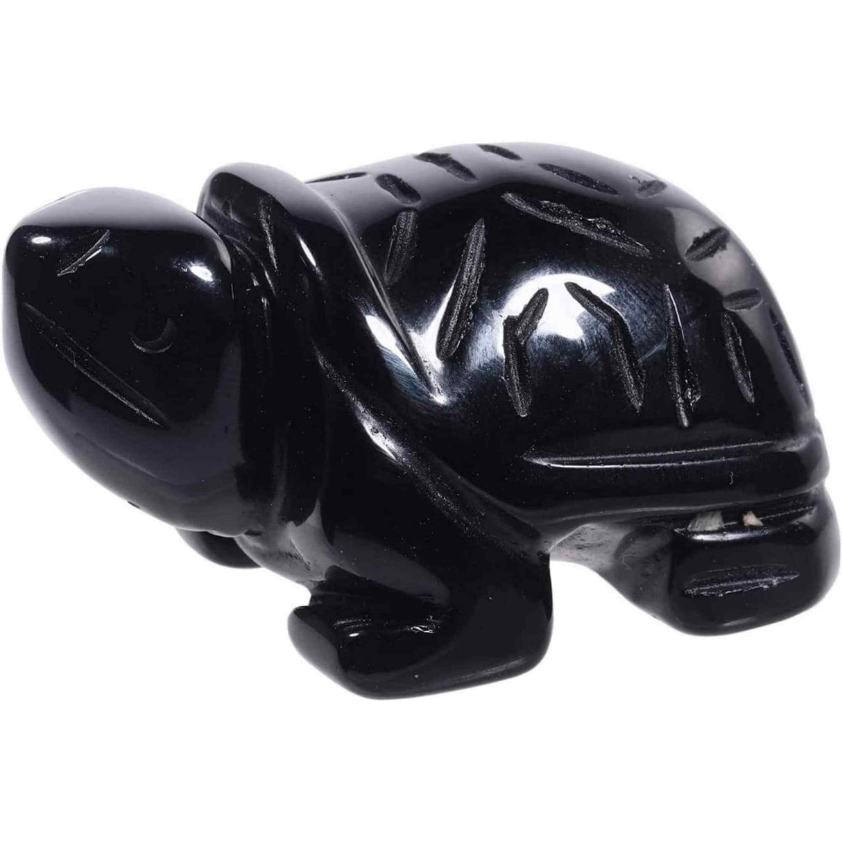 Figurina broasca testoasa 4 cm de cristal semipretios Ametist - Sculptura din piatra vindecatoare reiki de buzunar pentru decor, colectie