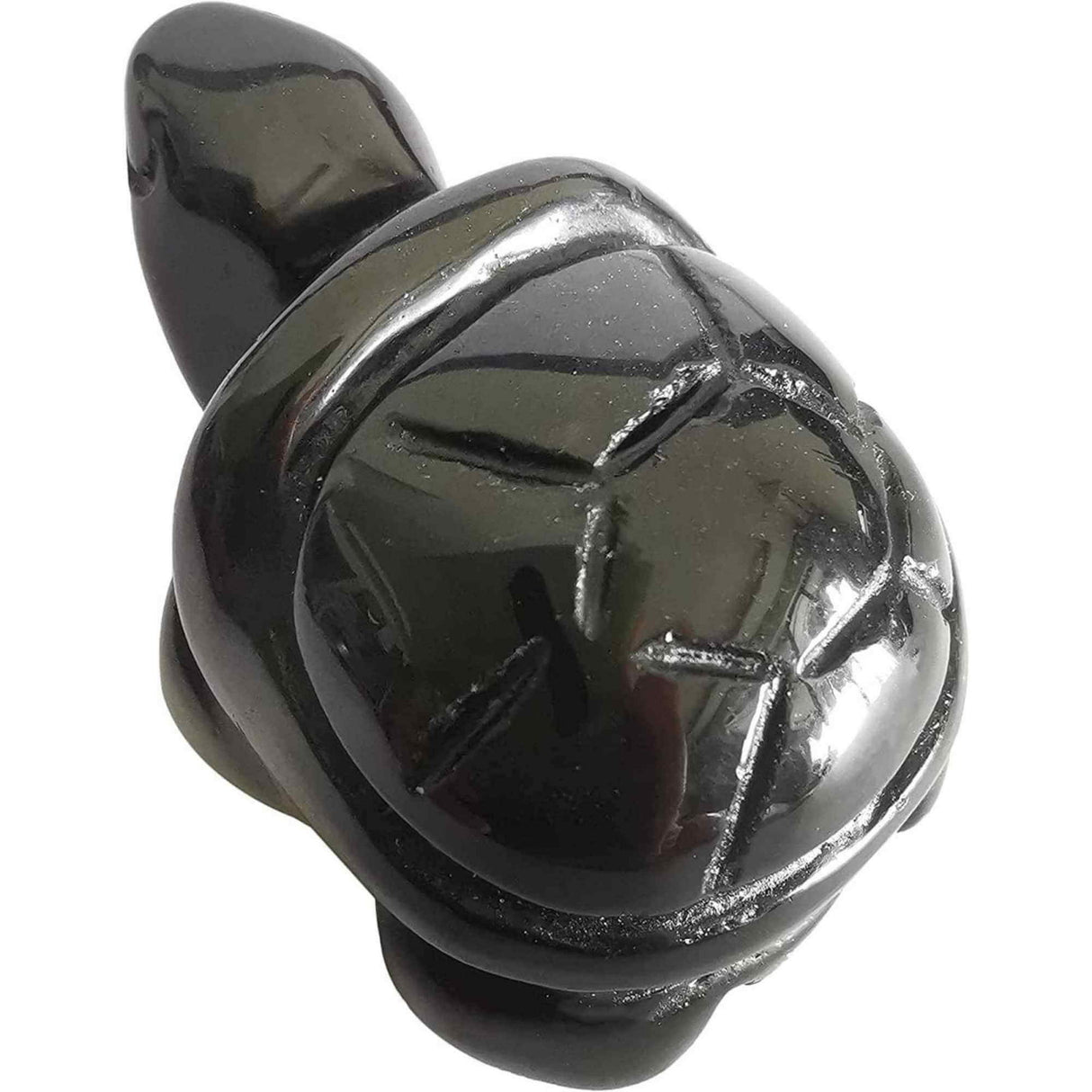 Figurina broasca testoasa 4 cm de cristal semipretios Ametist - Sculptura din piatra vindecatoare reiki de buzunar pentru decor, colectie