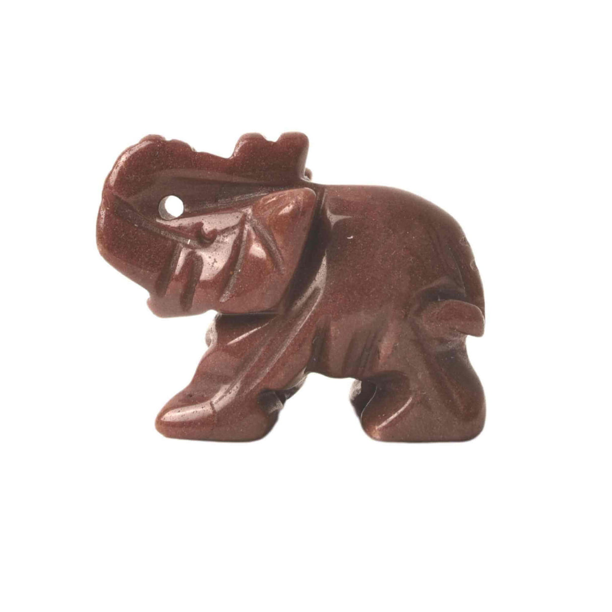 Figurina elefant din piatra semi-pretioasa Ametist sculptata manual - Statuie din cristale vindecatoare Reiki de buzunar pentru meditatie, pace