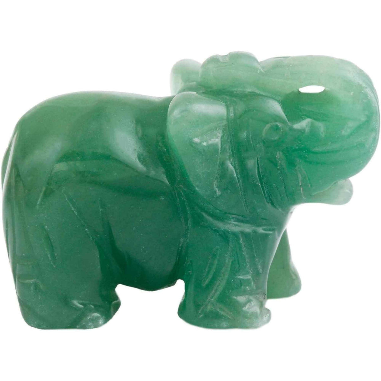 Figurina elefant din piatra semi-pretioasa Ametist sculptata manual - Statuie din cristale vindecatoare Reiki de buzunar pentru meditatie, pace