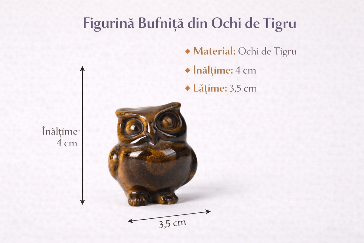 Bufnita Intelepciunii din Ochi de Tigru – Claritate Mentala si Protectie Spirituala