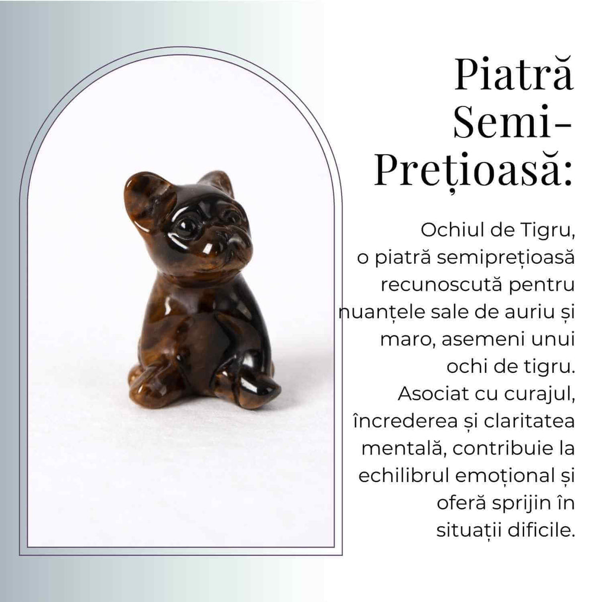 Catel protector din Ochi de Tigru – Curaj, Loialitate si Energie de Protectie
