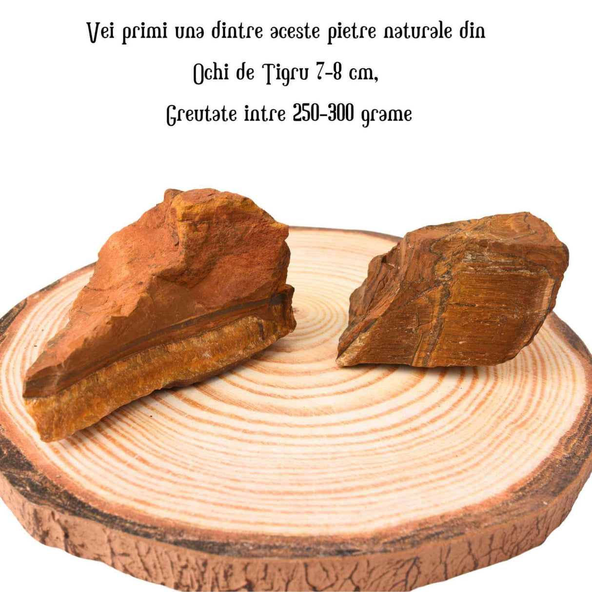 Pietre brute din cristal natural Ochi de Tigru 4-5 cm – Talisman al Prosperitatii si Increderii in Sine