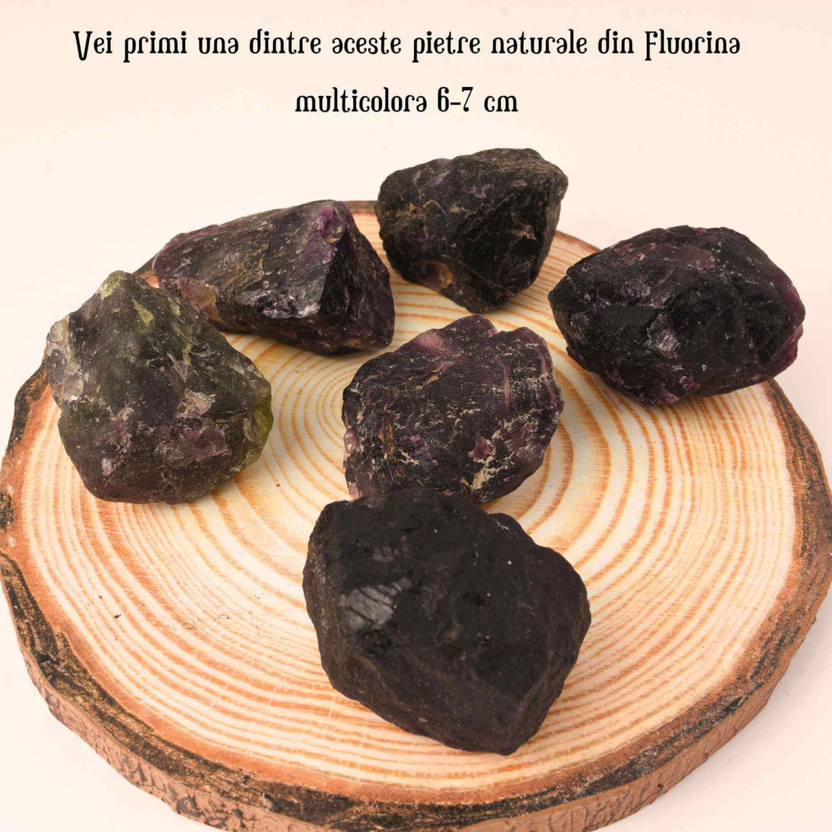 Fluorina Mov Bruta Naturala 6-7 cm - Cadoul Perfect pentru Meditatie, Decor si Colectionari - Piatra Semipretioasa pentru Vindecare si Echilibru