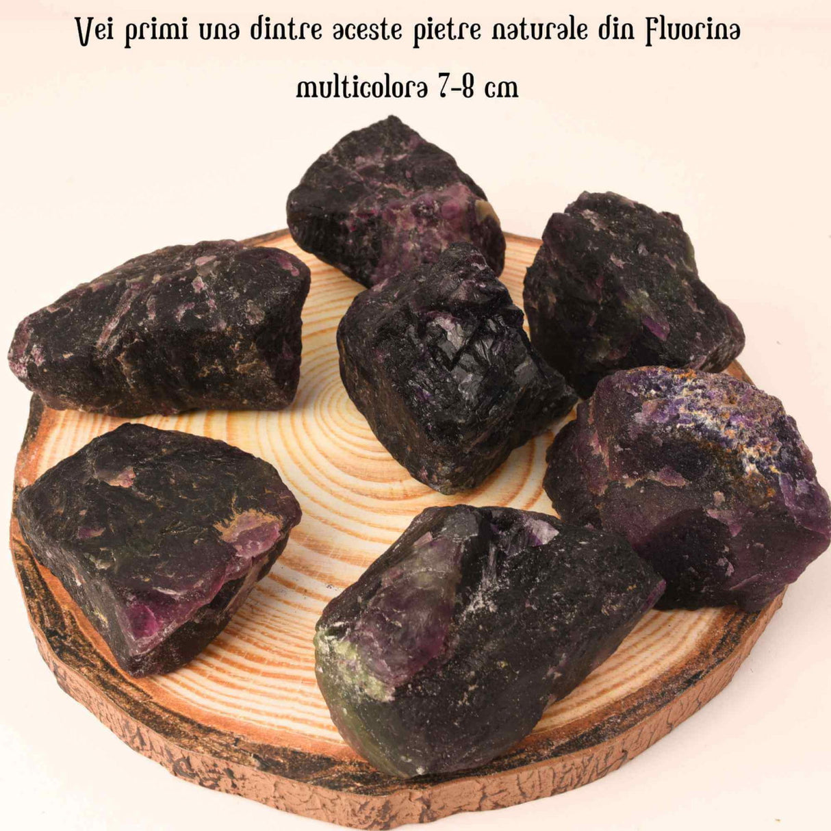 Fluorina Mov Bruta Naturala 6-7 cm - Cadoul Perfect pentru Meditatie, Decor si Colectionari - Piatra Semipretioasa pentru Vindecare si Echilibru