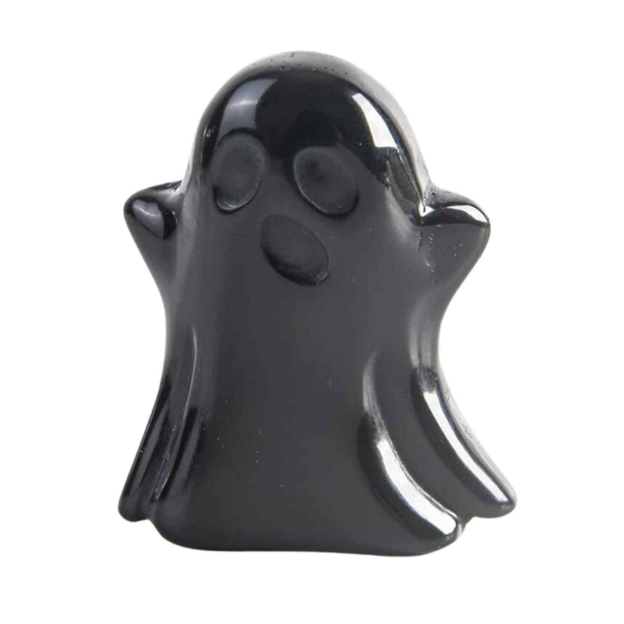 Figurina 3.5 cm in forma de fantoma din piatra semipretioasa Obsidian, sculptata manual