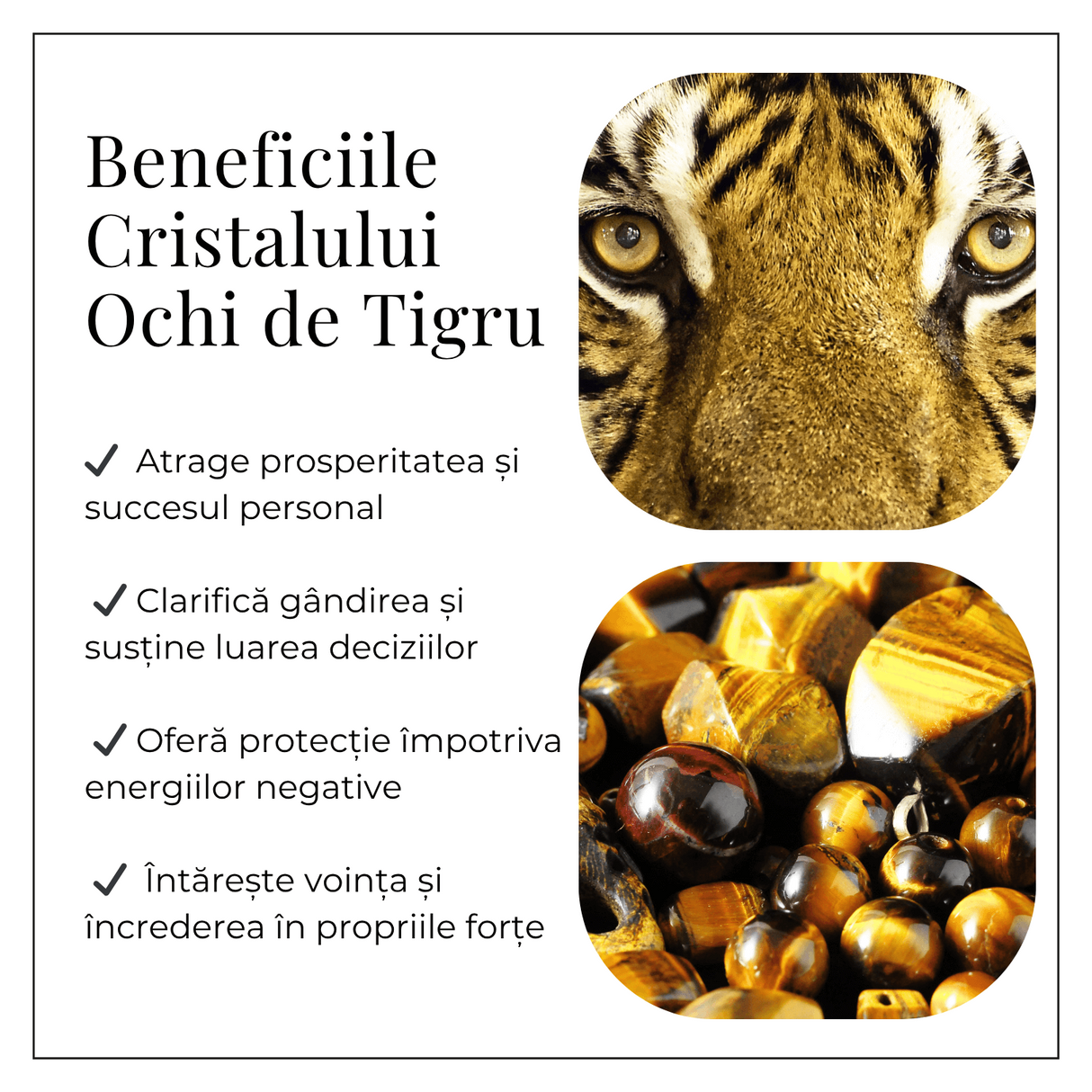 Pisicuta prosperitatii – Ochi de Tigru pentru Succes, Claritate si Protectie