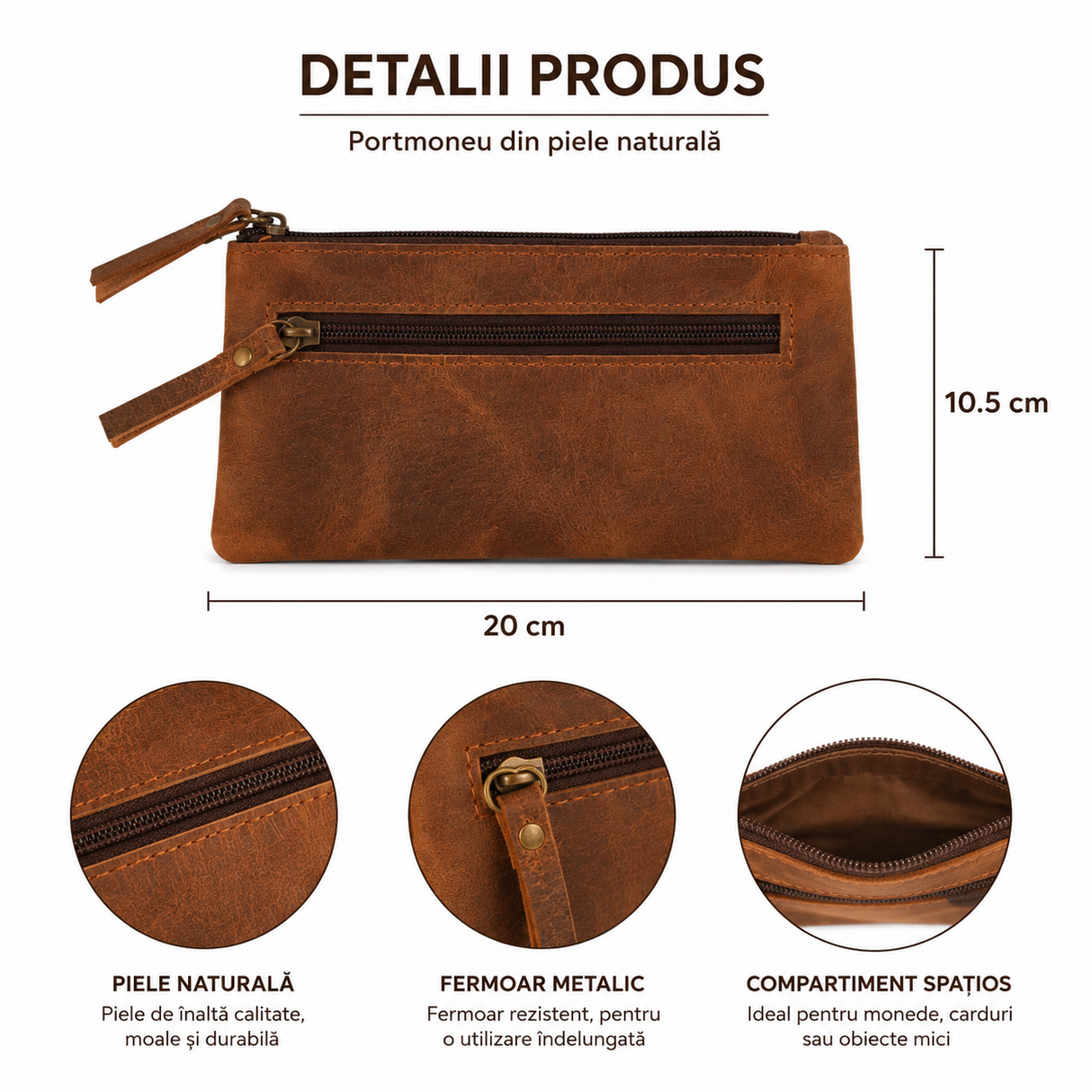 Portofel Dreptunghiular din Piele Naturala – Eleganta si Organizare Zilnica