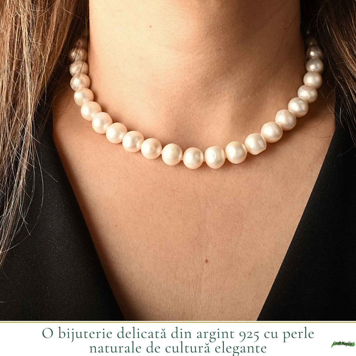 Colier Argint 925 cu Perle Naturale de Cultura – Eleganta si Feminitate Delicata