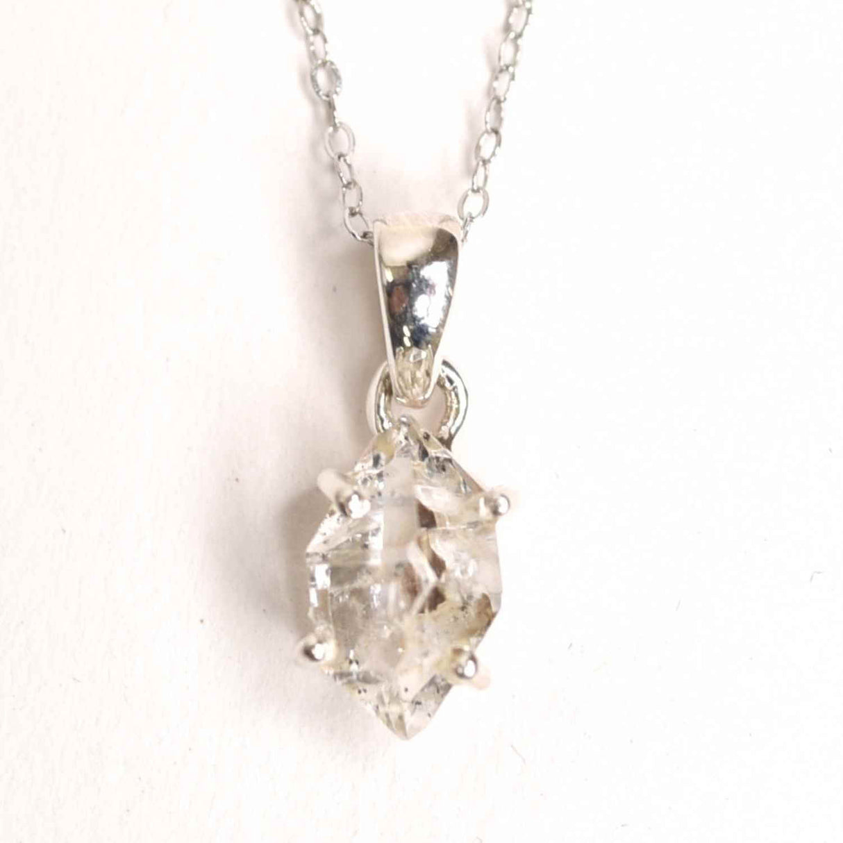 Colier Argint 925 cu Cristal Herkimer - Lumina Interioara si Claritate Divina