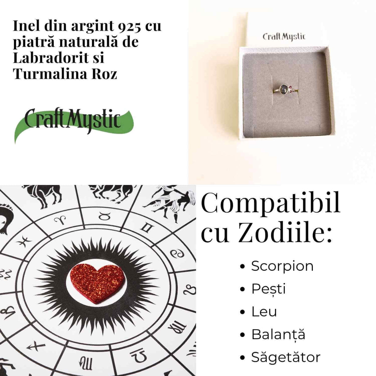 Inel argint 925 cu Ametist si Peridot - Echilibru si Vitalitate