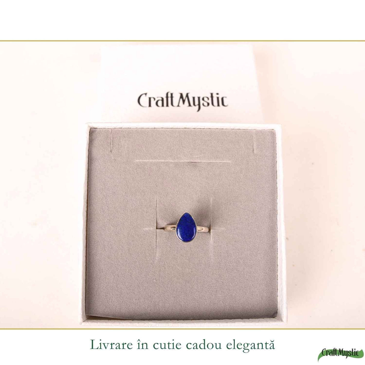 Inel argint 925 cu Lapis Lazuli lacrima – claritate si echilibru interior