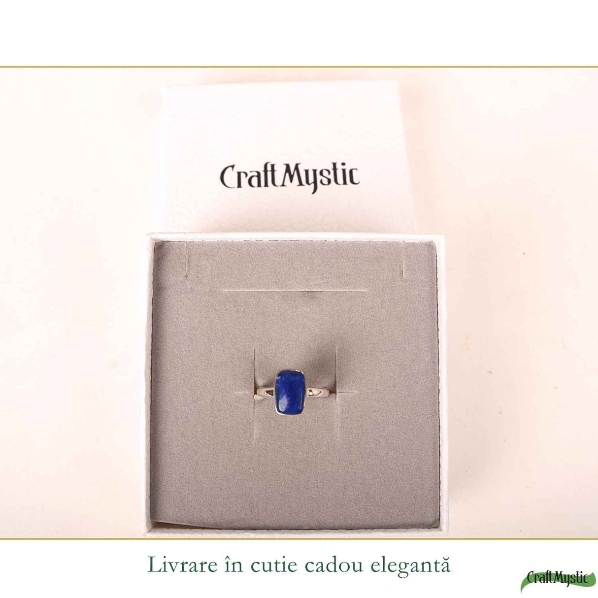 Inel argint 925 cu Lapis Lazuli dreptunghi – claritate si eleganta