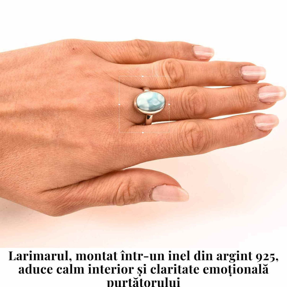 Inel Argint 925 cu Larimar Oval - Echilibru si Liniste Interioara