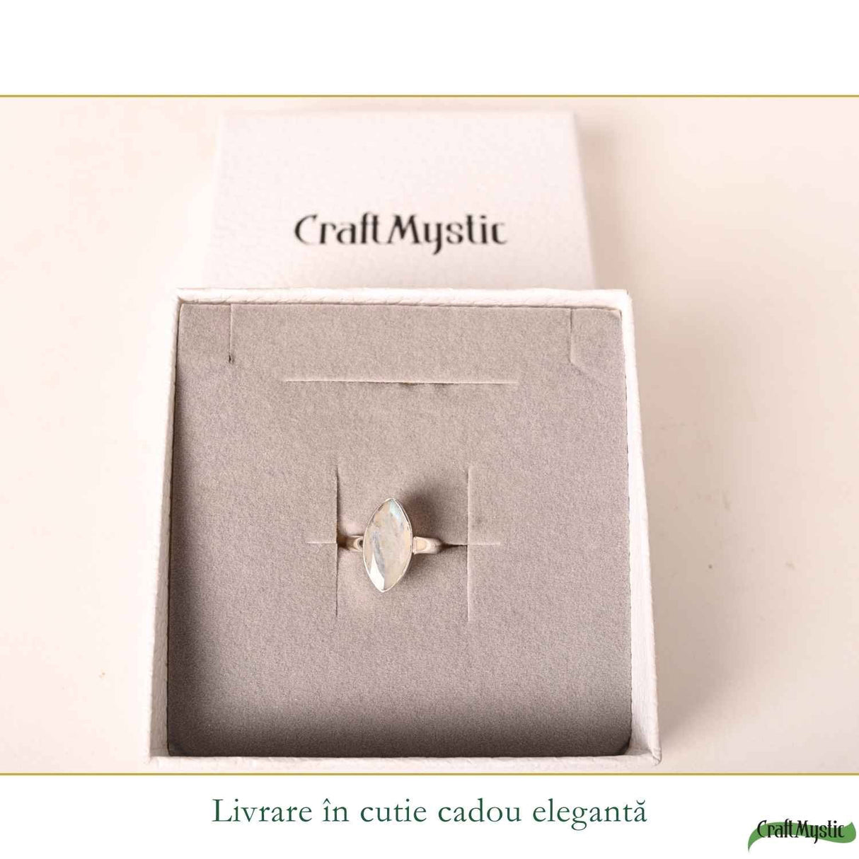 Inel Argint 925 cu Piatra Lunii Delica fatetat – Echilibru și Feminitate