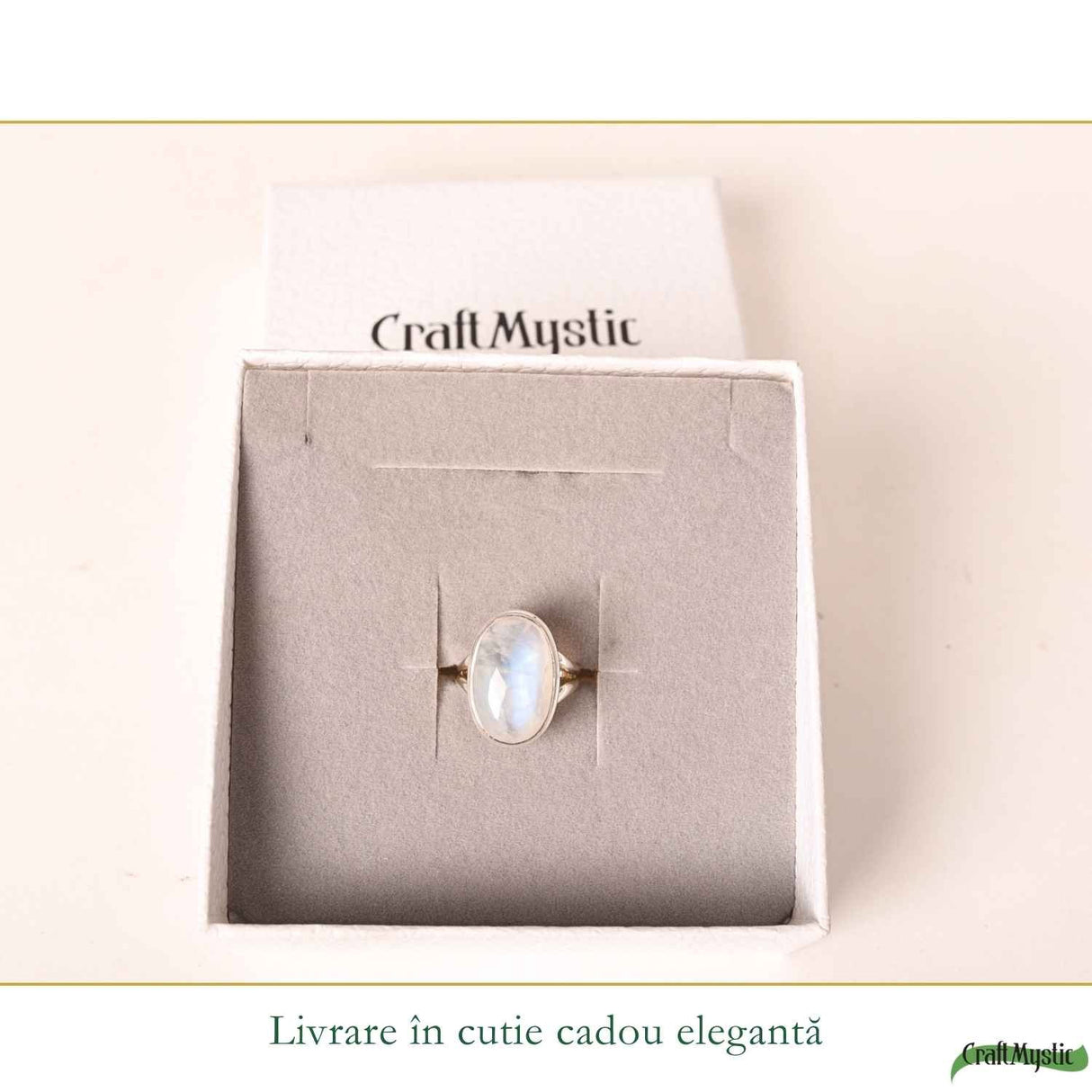Inel Argint 925 cu Piatra Lunii Oval – Intuitie si Echilibru Interior
