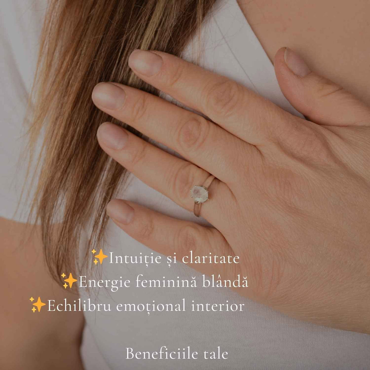 Inel Argint 925 cu Piatra Lunii Oval Fatetat – Feminitate si Echilibru Interior