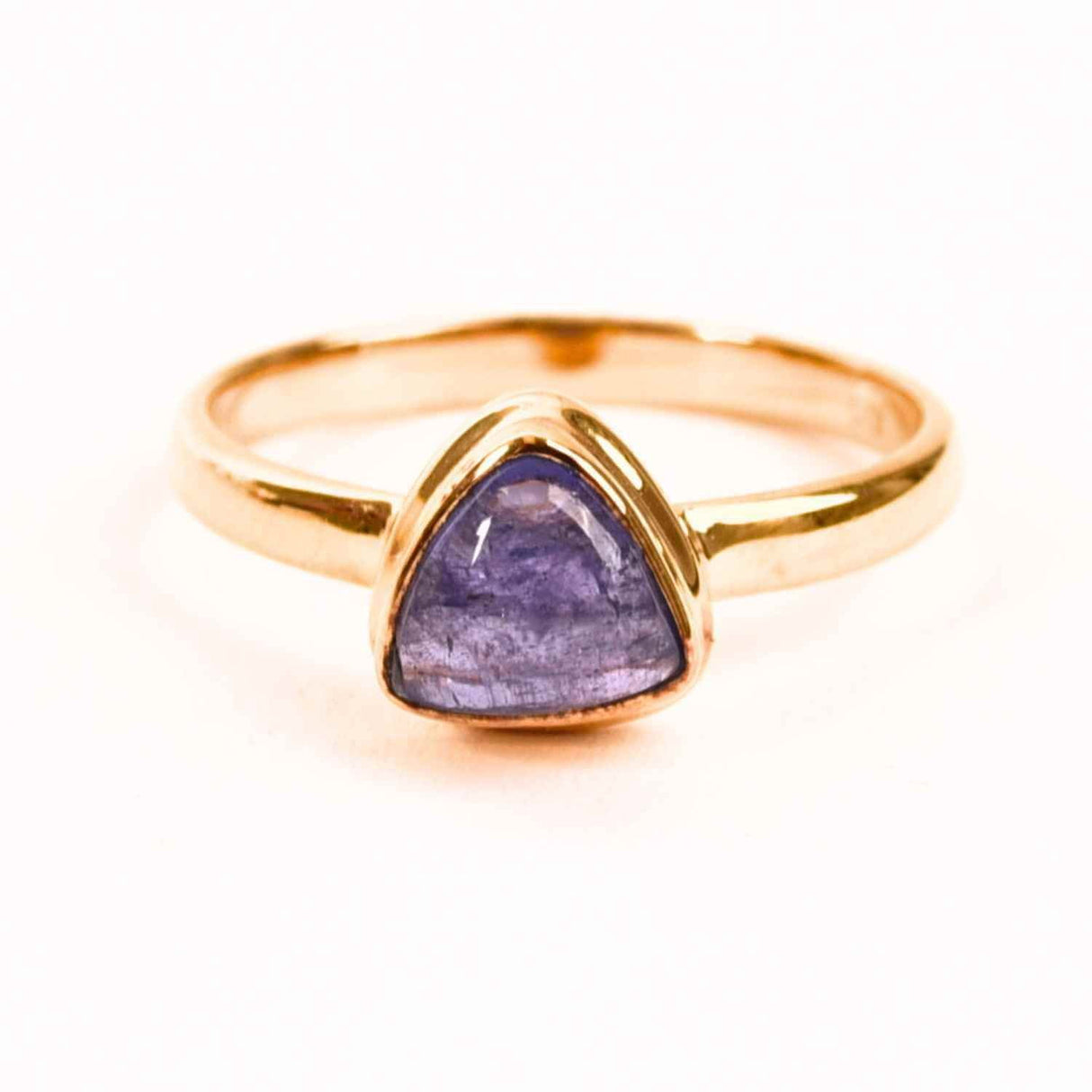Inel Argint 925 cu Tanzanit Triunghiular Marime 62 (EU) / 10 (US) - Protectie si Evolutie Spirituala