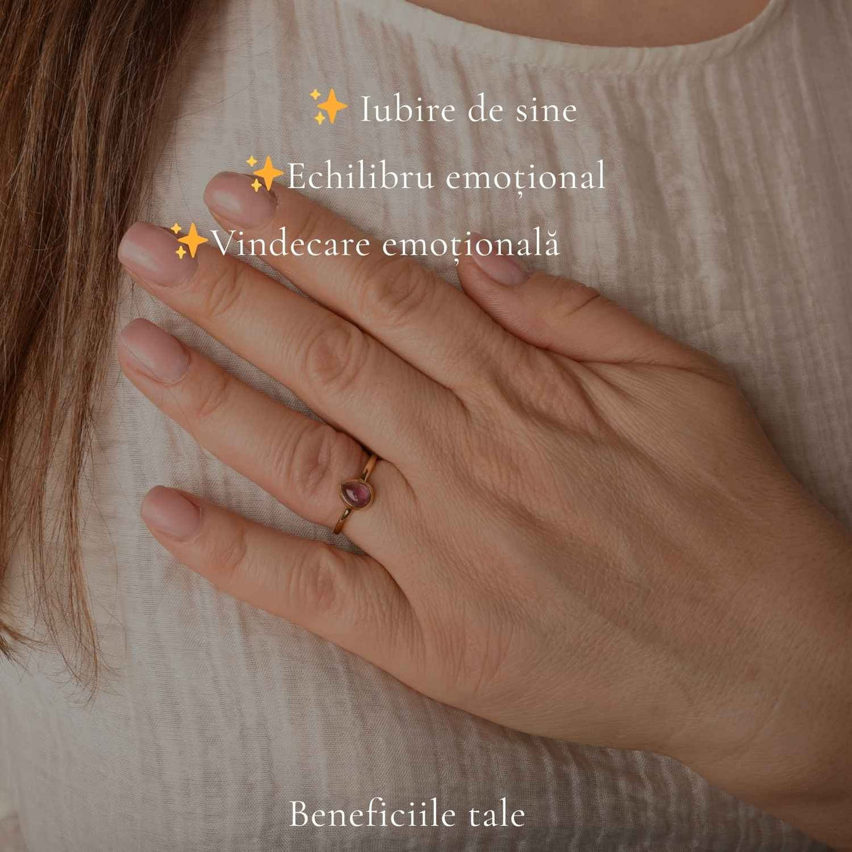 Inel Argint 925 cu Turmalina Roz Lacrima – Feminitate si Iubire Delicata