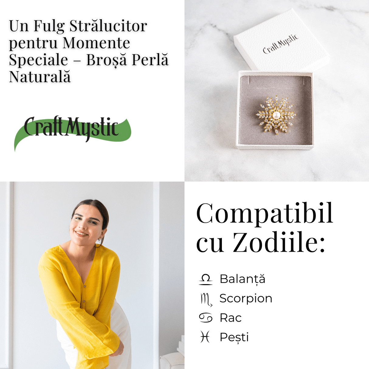 Brosa perla naturala - Un fulg stralucitor pentru momente speciale