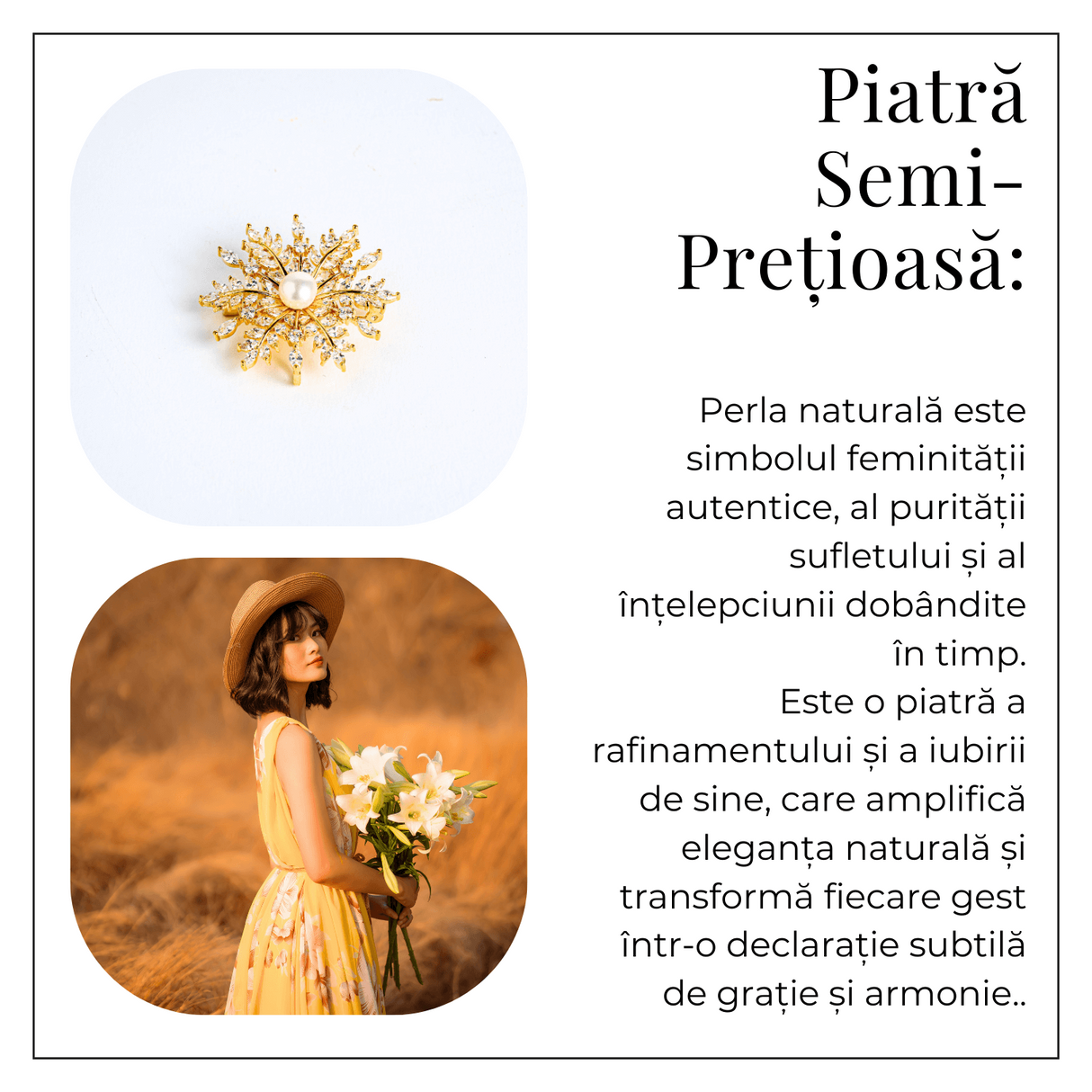 Brosa perla naturala - Un fulg stralucitor pentru momente speciale