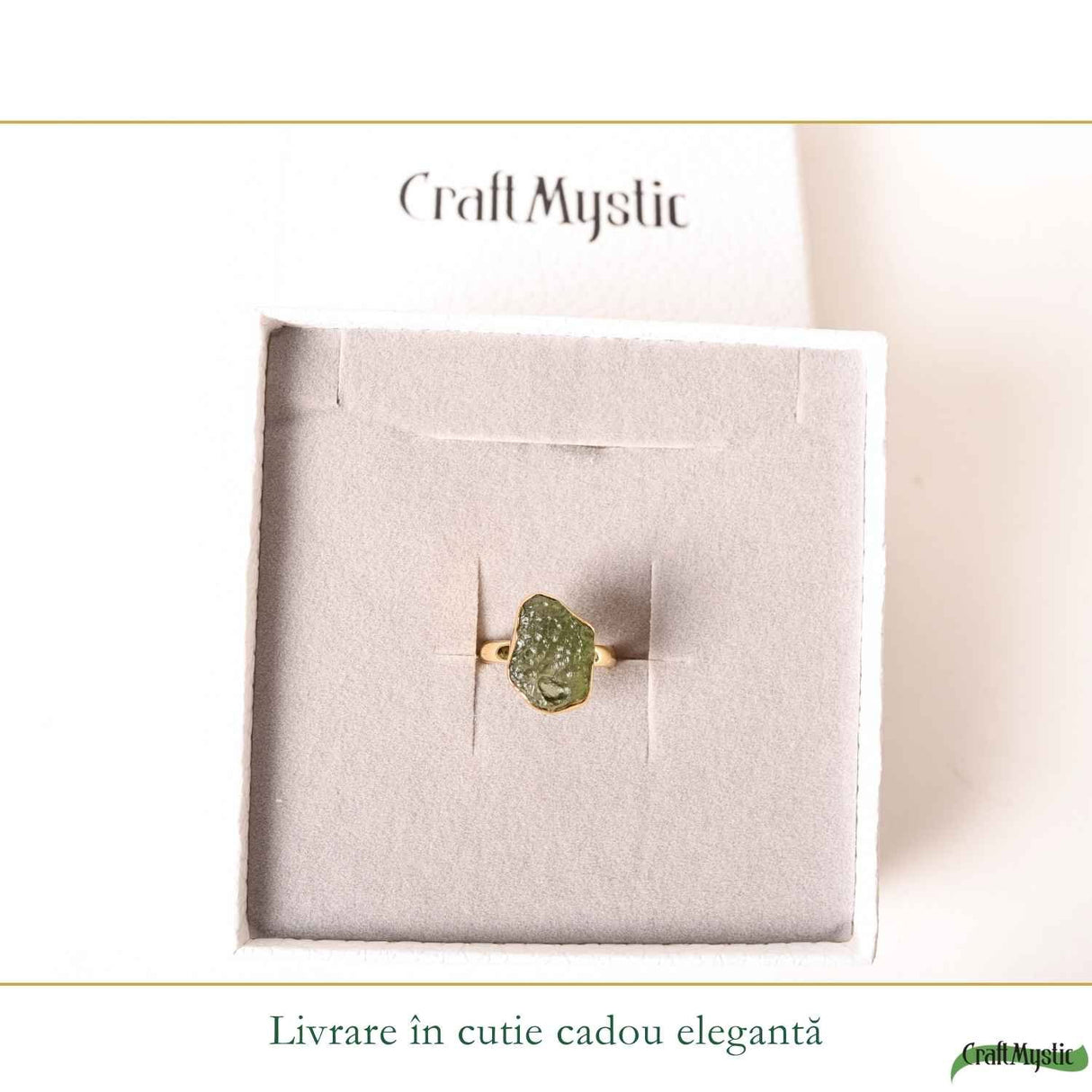 Inel moldavit brut placat cu aur de18K, M6/51– energie intensa si transformare