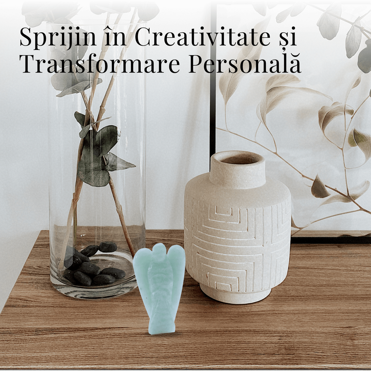 Figurina Inger 55mm din Amazonit Sculptat Manual - Protectie si Liniste