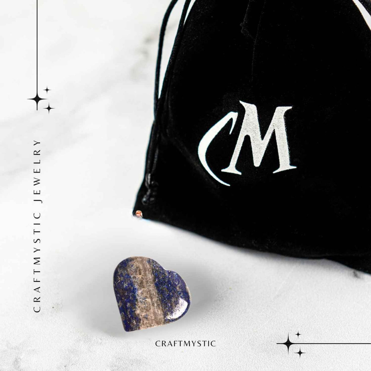 Inima Sculptata Manual din Lapis Lazuli 3 cm- Claritate Mentala si Protectie