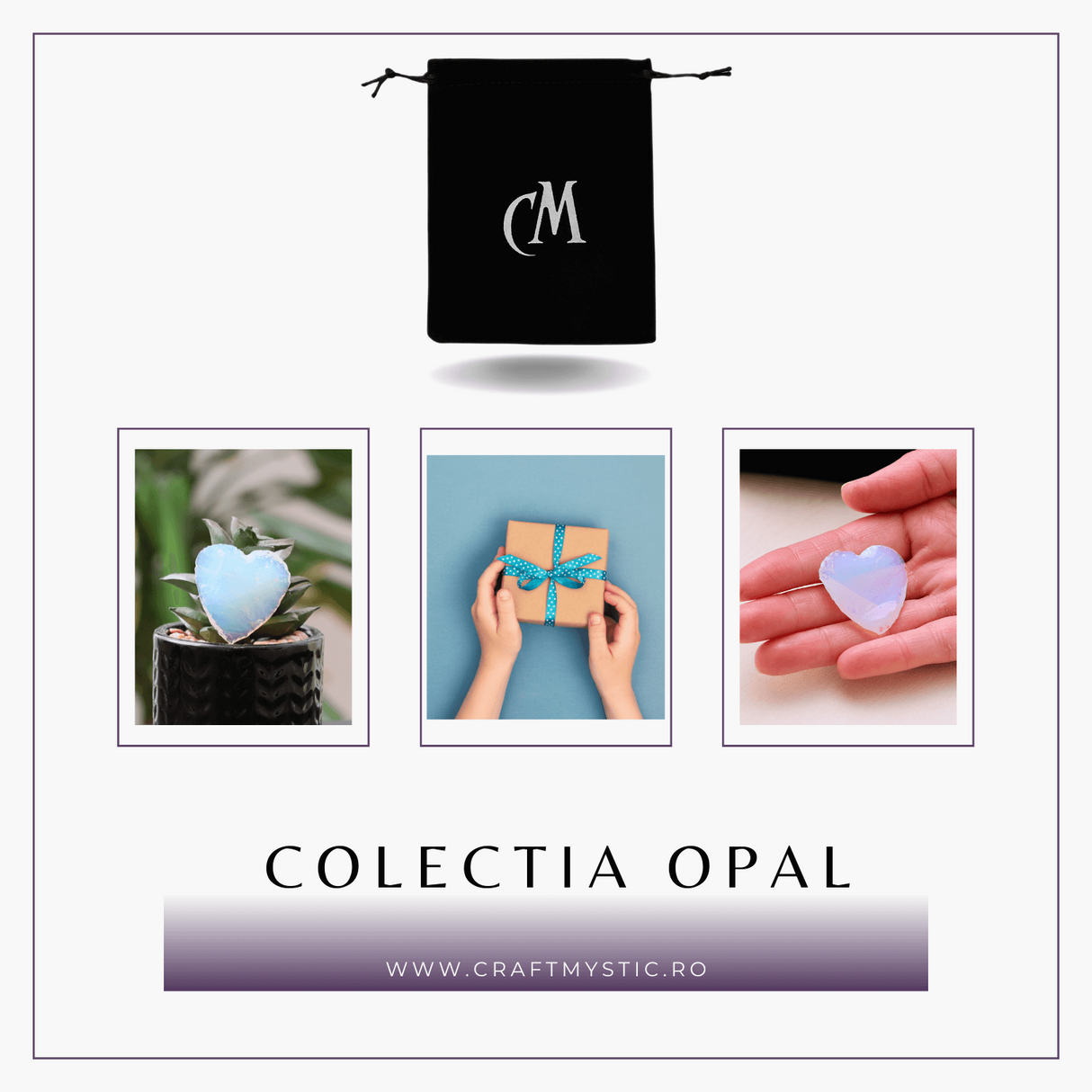 Inima din Cristal de Opalita Sculptata Manual - Piatra Semipretioasa pentru Bijuterii si Impachetare cu Sarma