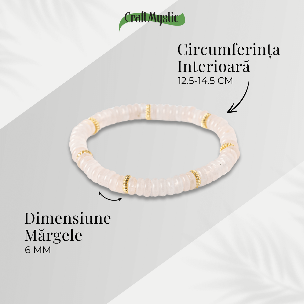 Iubire si Armonie - Bratara din Cuart Roz Natural