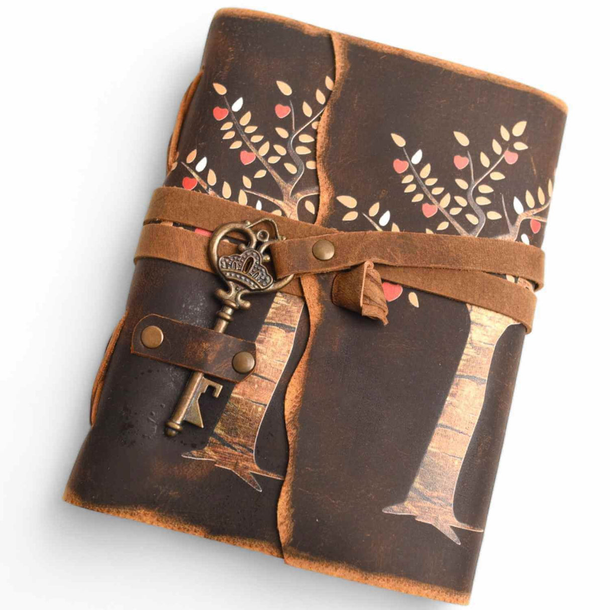 Jurnal Vintage cu Arborele Vietii, inchidere cu cheie si hartie de pergament- Protecție și Creștere