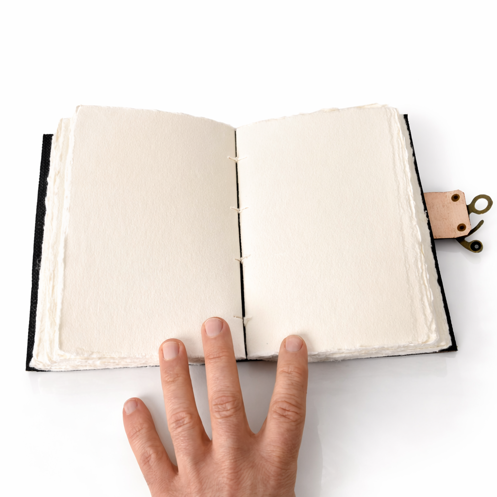 Jurnal Vintage din Piele Naturala cu Arborele Chakrelor si 7 Pietre – hartie de bumbac 18x13 cm