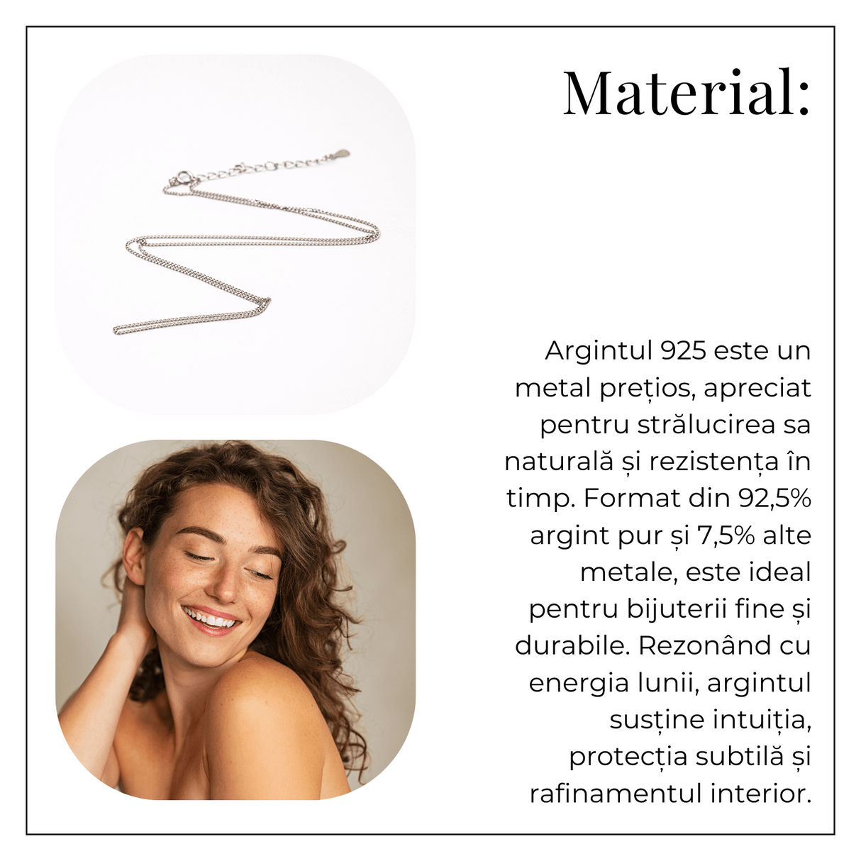 Lant din Argint 925 Reglabil - Eleganta Subtila si Versatilitate pentru Pandantive