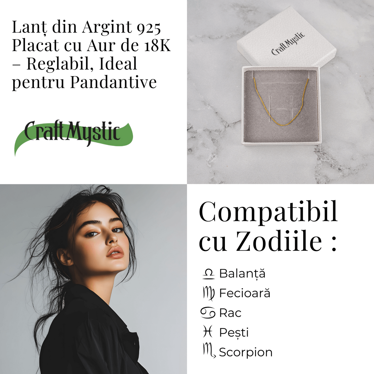 Lant Argint 925 Placat cu Aur 18K - Eleganta Delicata si Versatilitate Zilnica